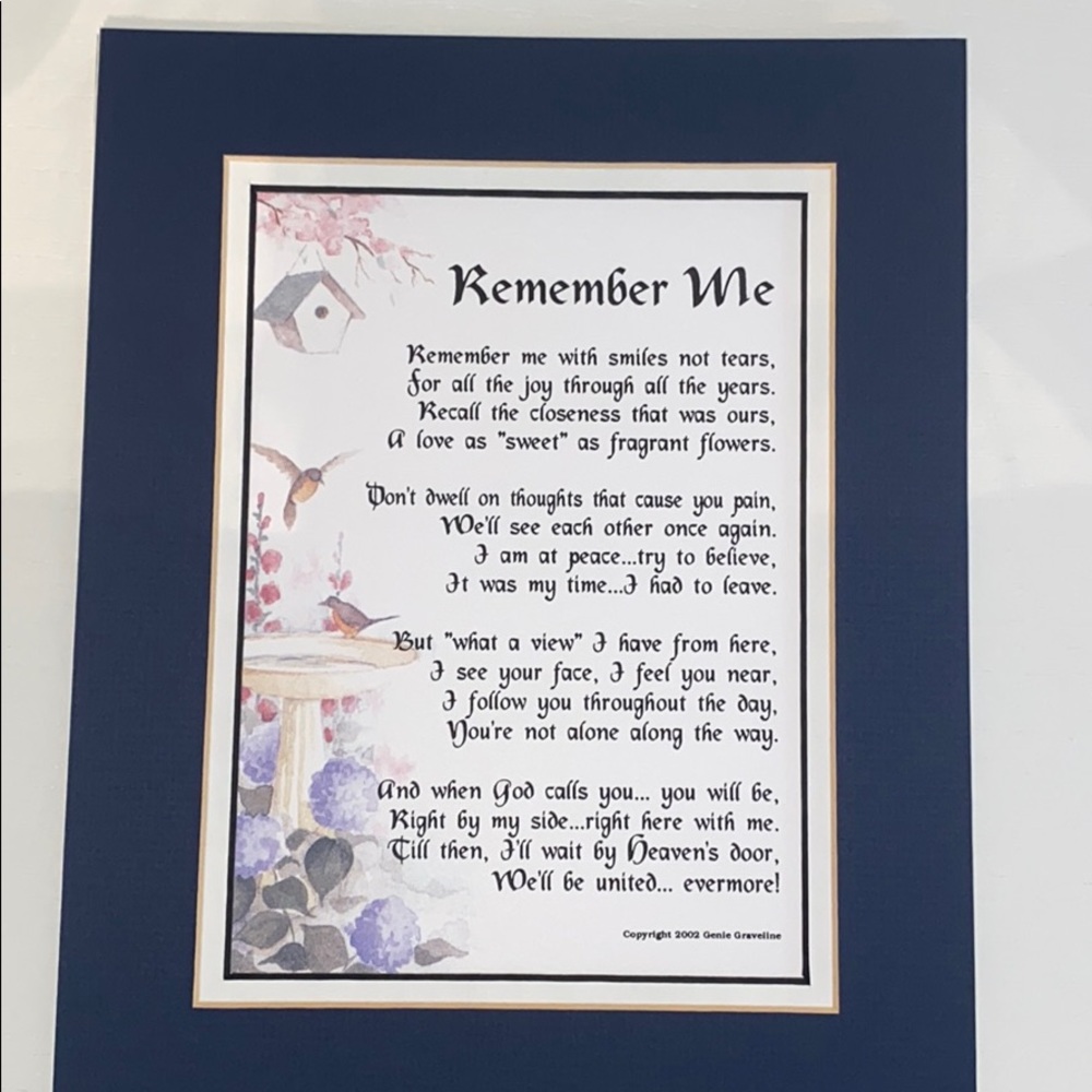 Remembrance Artwork — Double Matted